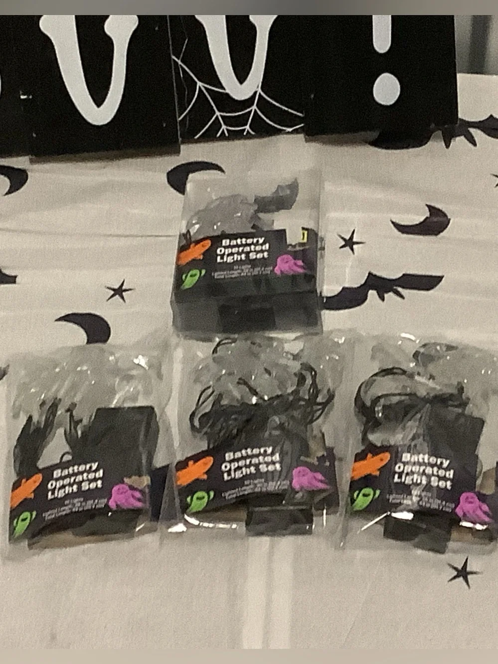 4 packs Battery Operated ghost Light Sets Halloween